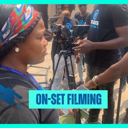 Praxis student production on set